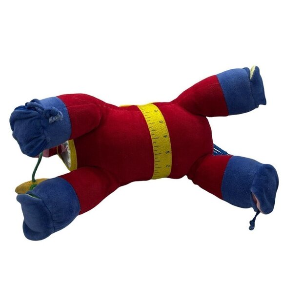 VTG Aurora Baby Red Horse Plush Activity Toy Primary Colors Blue Yarn Hair 90s - Picture 6 of 11